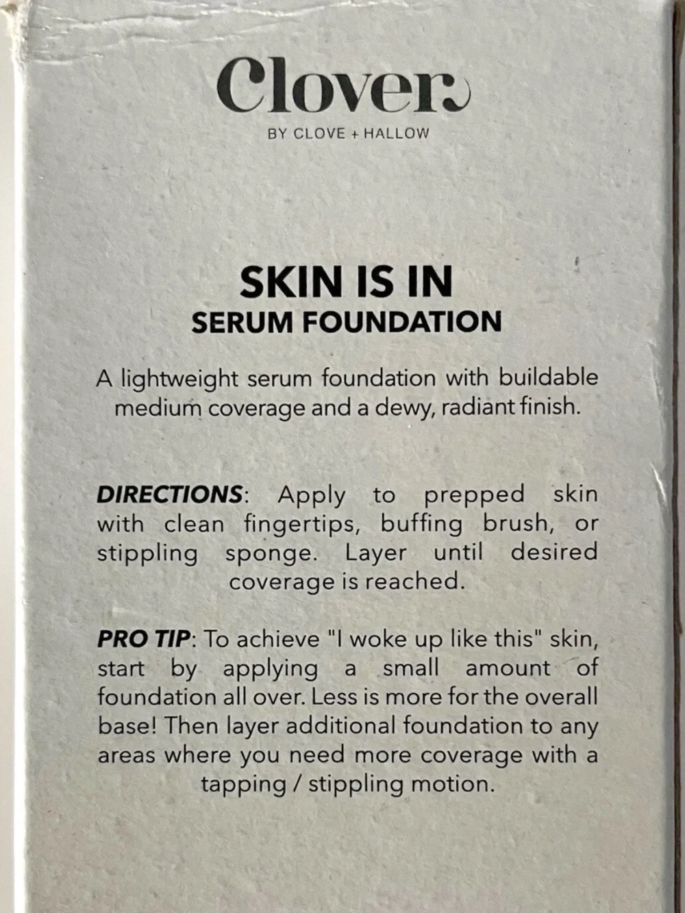 Clover (Clove+Hallow) Skin Is In Serum Foundation - Shade 14 (Deep)